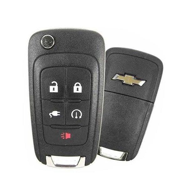 Oem NEW: 2011-2015 Chevrolet Volt / 5-Button Flip Key w/ Plug-In / PEPS / PN: 22923862 / OHT05918 RFK-GM-3862 - main